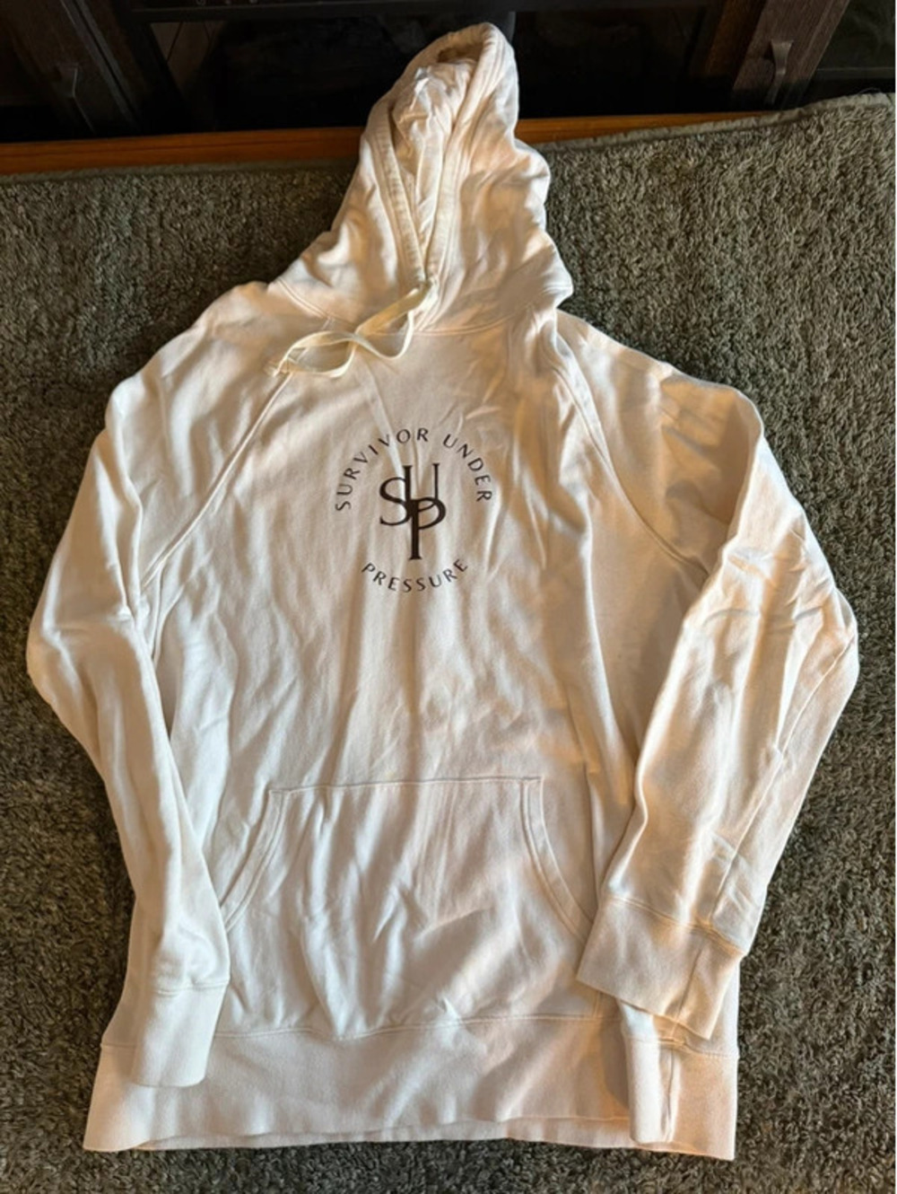 Goodfellow & Co White Survivor Under Pressure Hoodie Size L